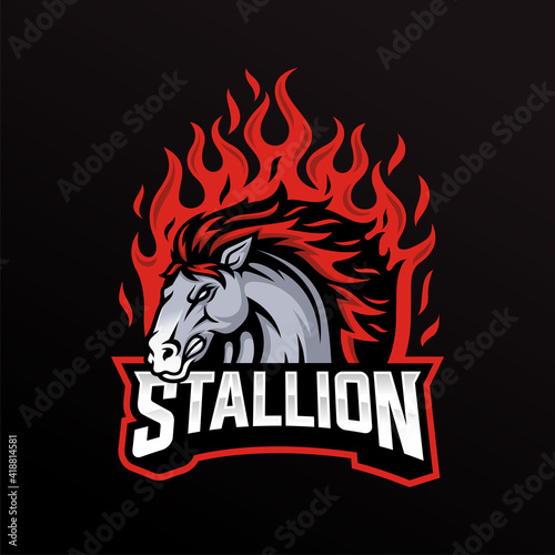 Stallion Mascot Esports Vector Illustration