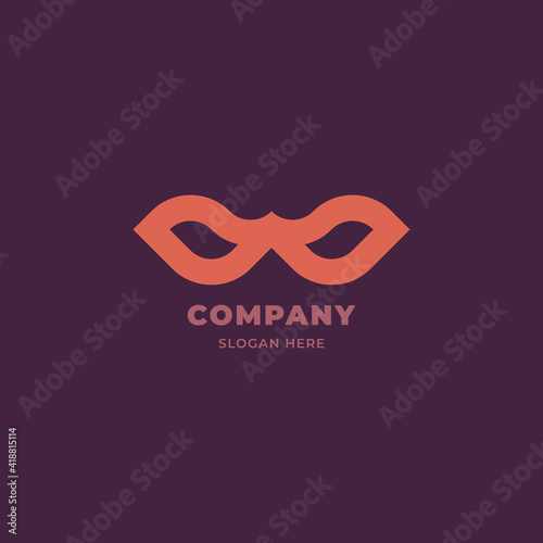 Simple and minimalist superhero mask logo