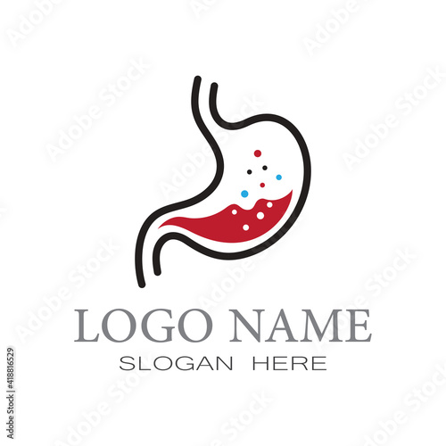 stomach care icon designs concept vector illustration