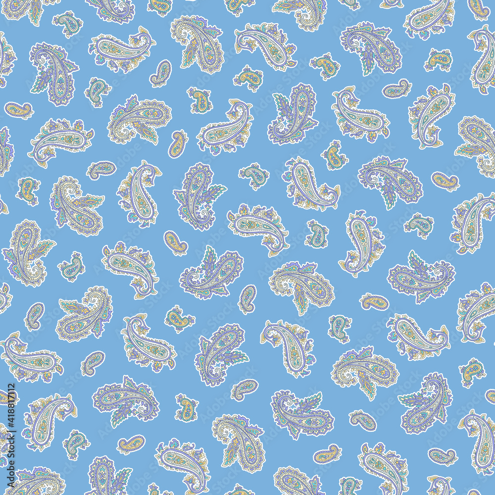 Seamless na pattern of paisley material, Seamless na pattern of paisley material,