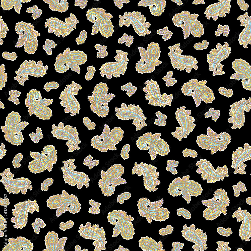 Seamless na pattern of paisley material,