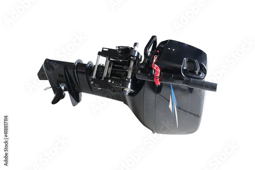 A boat engine isolated on a white scene