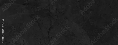 Panel kuchenny z motywem Panorama of Dark grey black slate background or texture. Black granite slabs background