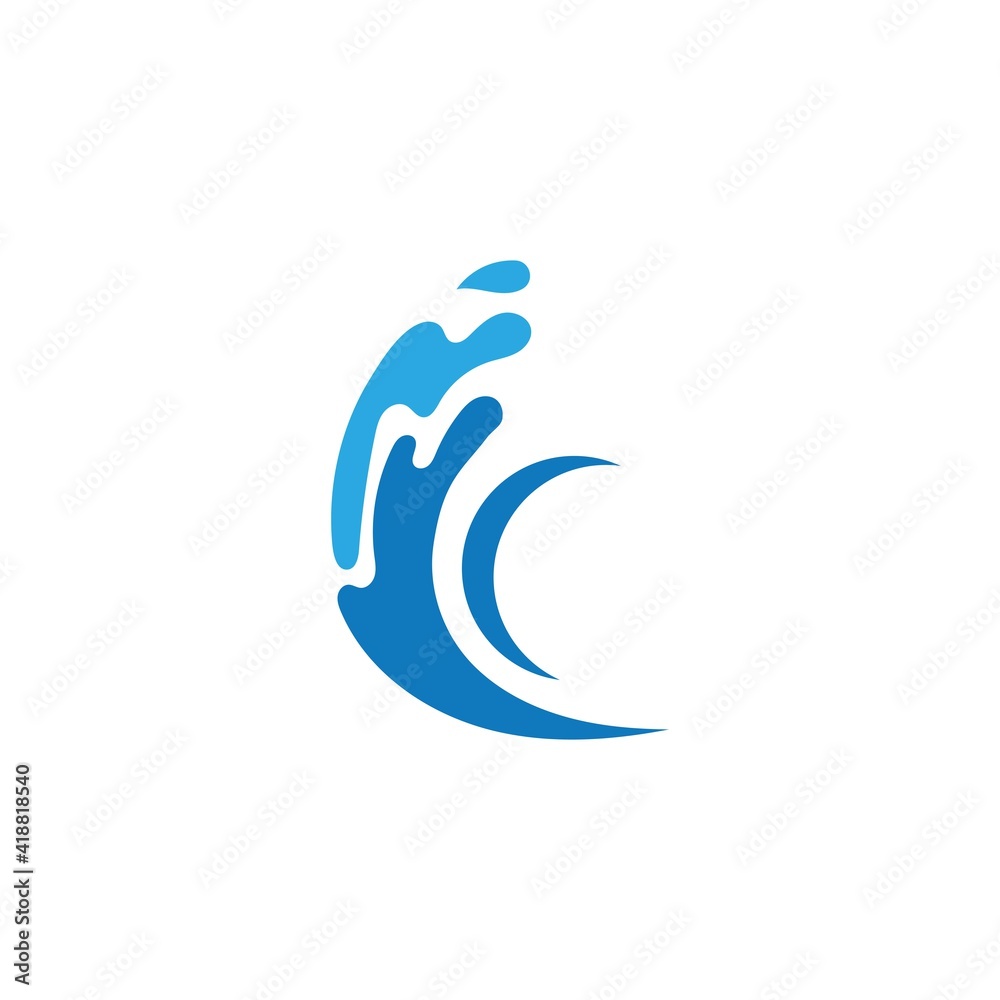 Naklejka premium Water wave icon vector