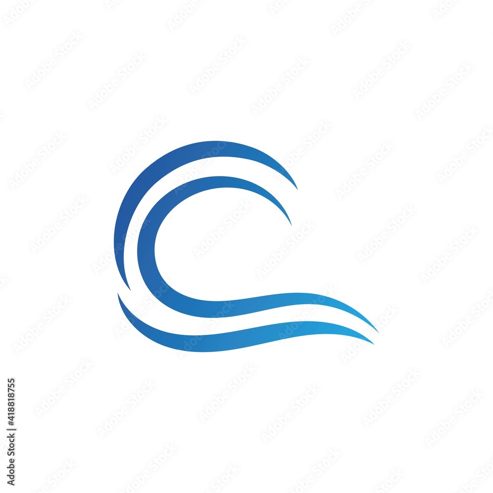 Water wave icon vector Water wave icon vector
