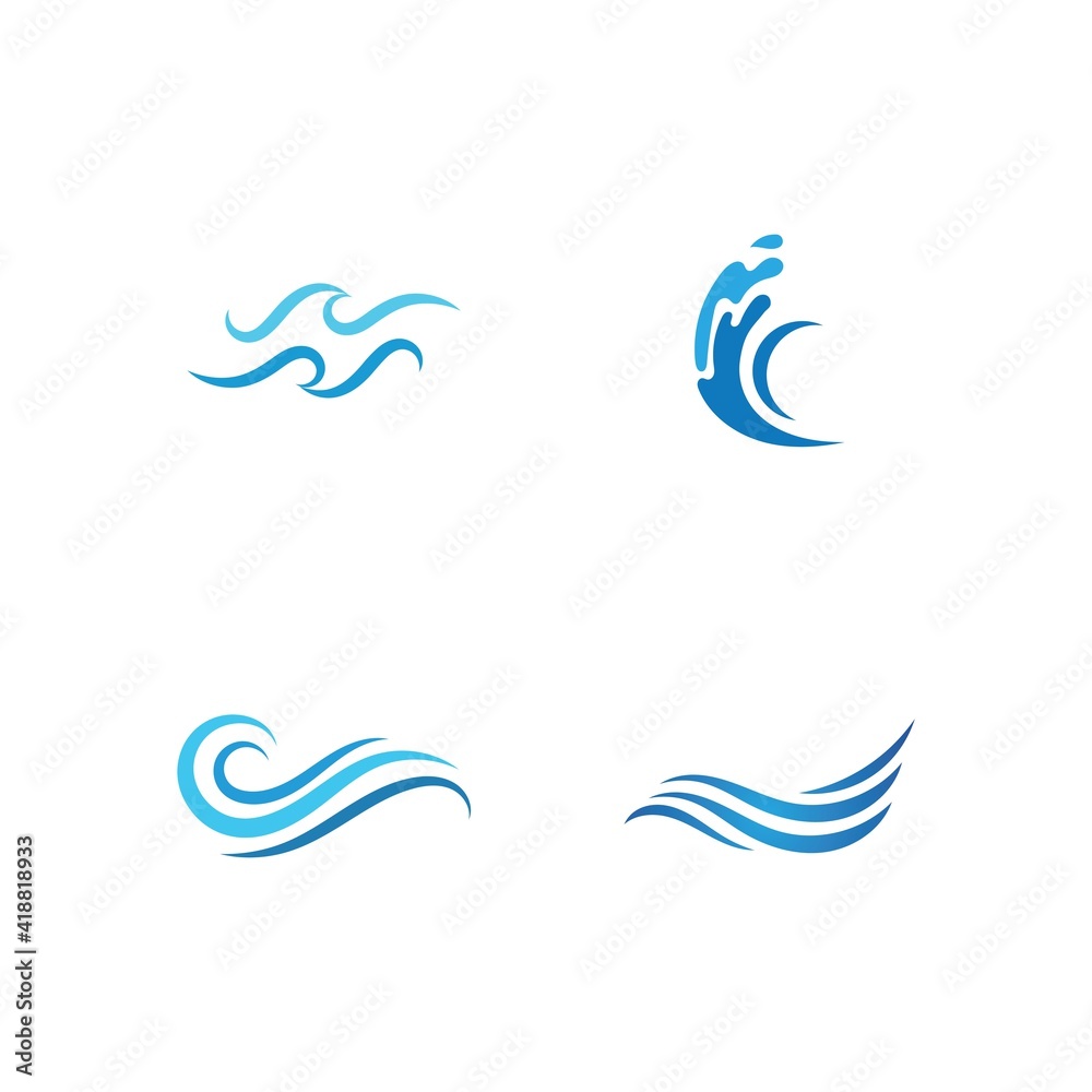 Water wave icon vector Water wave icon vector