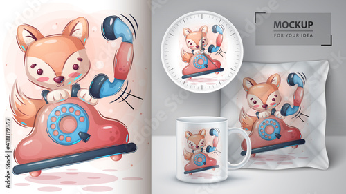 fox call phone poster and merchandising