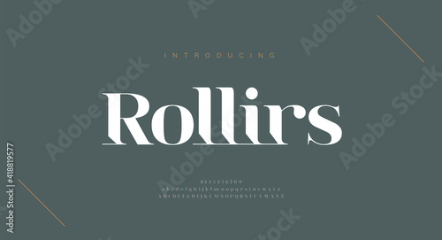Elegant alphabet letters font and number. Classic Copper Lettering Minimal Fashion Designs. Typography fonts regular uppercase and lowercase. vector illustration