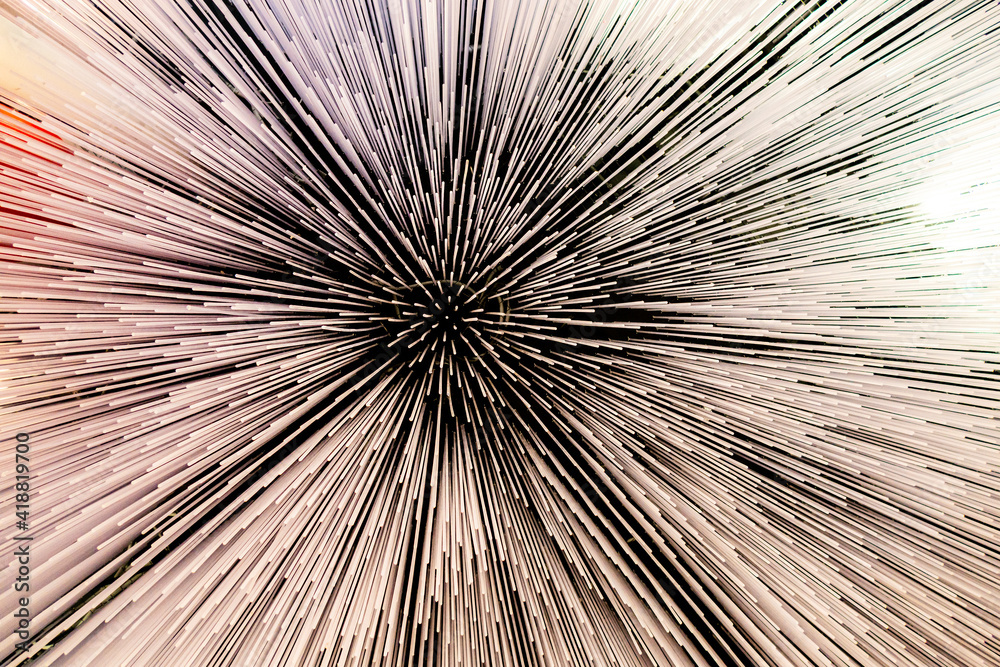 Obraz premium Abstract technology design wallpaper with rays lines and star. Futuristic fascinating effect