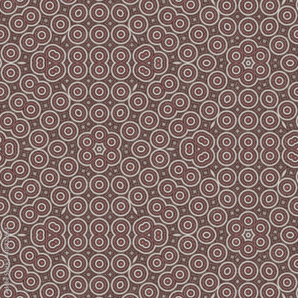 Geometric pattern design for background, scarf pattern texture for print on cloth, cover photo, website, mandala decoration, retro, vintage, trend, 3d rendering wallpaper, baroque