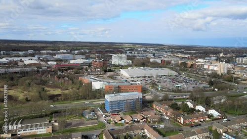 Stevenage Hertfordshire England asda supermarket Aerial 4K photo