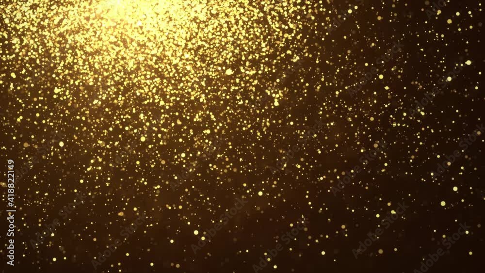 Gold dust Confetti particles fly in slow motion in the air light Loop Background. Bokeh Lights. awards, night party, fashion show, promo, Christmas, New Year, anniversary celebration, special events Gold dust Confetti particles fly in slow motion in the air light Loop Background. Bokeh Lights. awards, night party, fashion show, promo, Christmas, New Year, anniversary celebration, special events