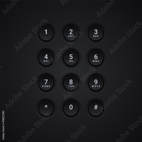 Black telephone keypad illustration