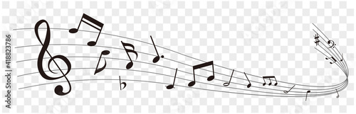 illustration of note music icon
