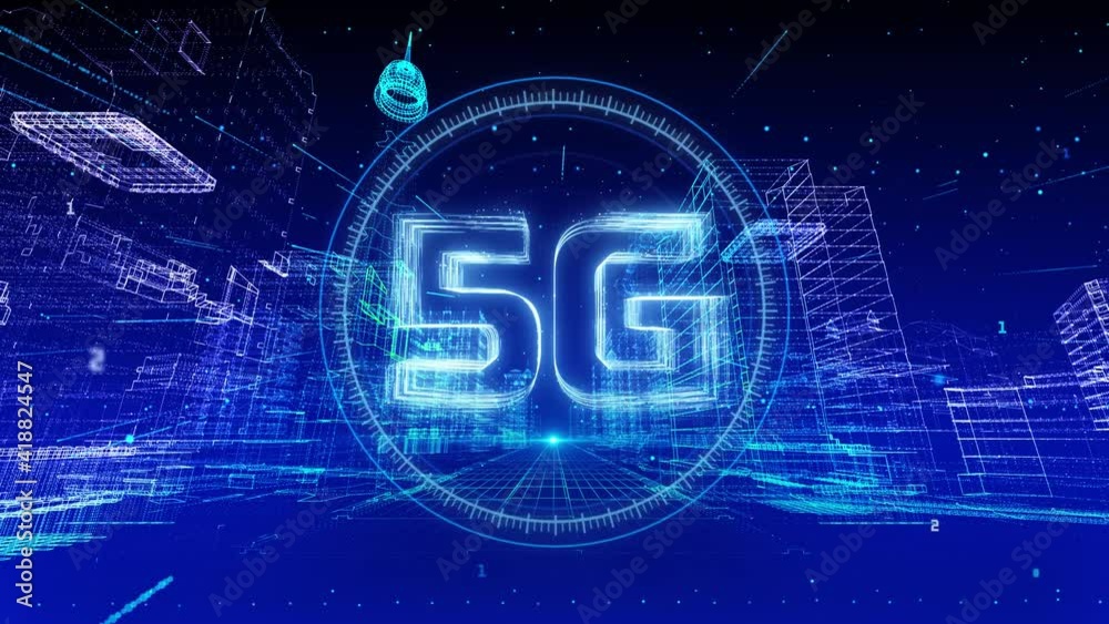 Digital Cyber City with 5g High Speed Internet Connection of Internet of things IOT. Digital data network connections, 5g high-speed connection data analysis process motion abstract loop background. Digital Cyber City with 5g High Speed Internet Connection of Internet of things IOT. Digital data network connections, 5g high-speed connection data analysis process motion abstract loop background.