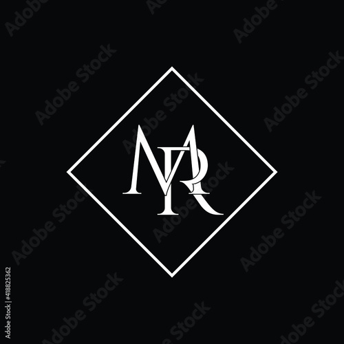 Letter MR luxury logo design vector