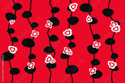 abstract ethnic  floral fabric seamless pattern