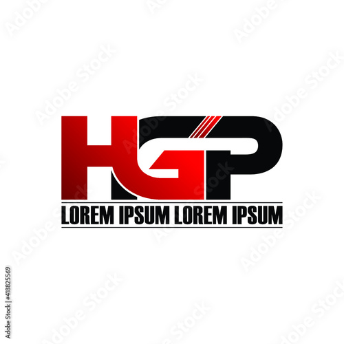 HGP letter monogram logo design vector photo