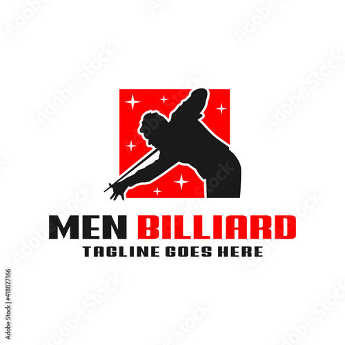 Men's billiards sport modern logo