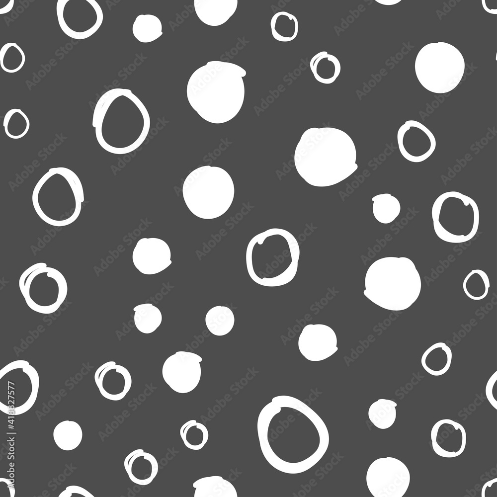 Random dots seamless pattern. Doodle circles texture background.
