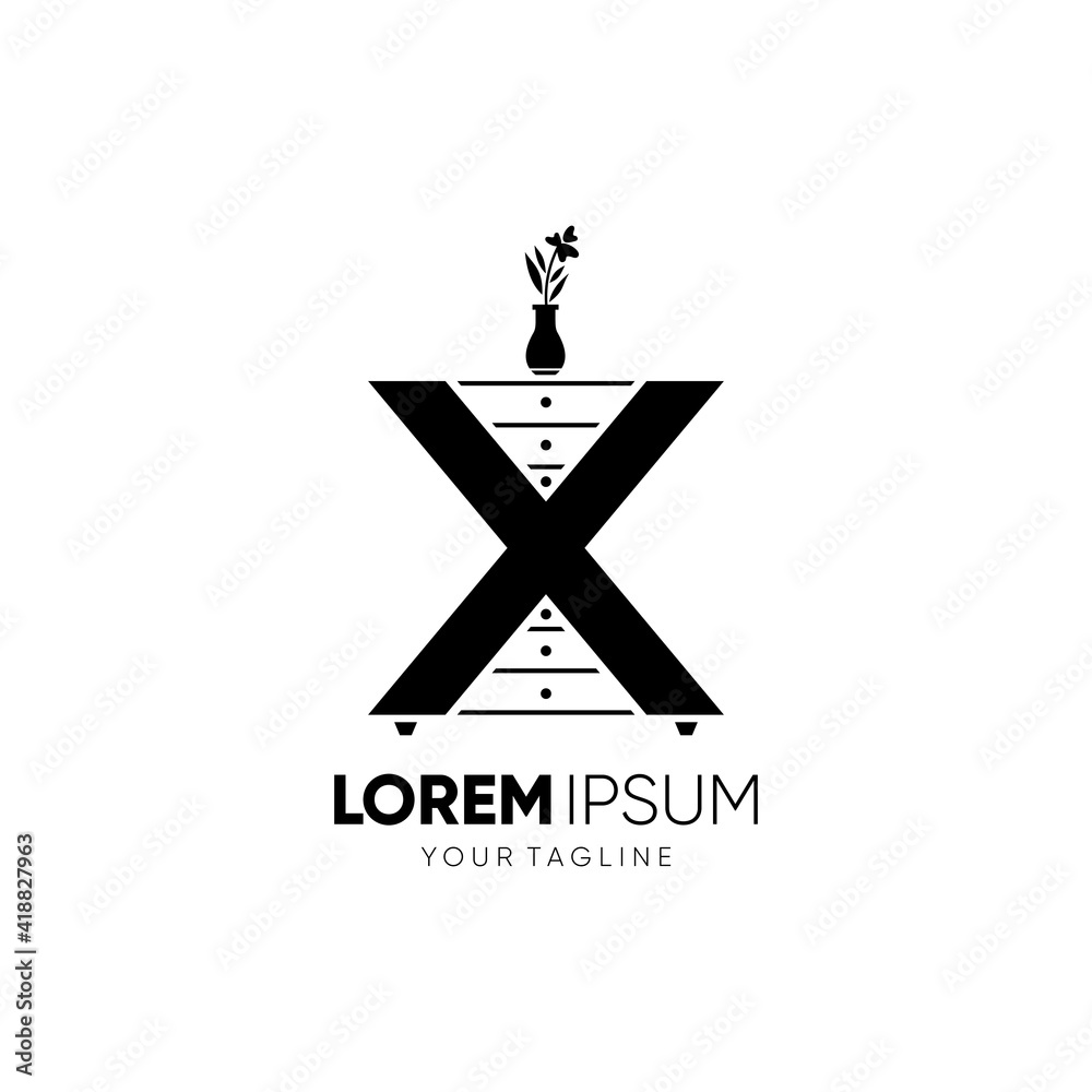Letter X Cabinet Logo Design Vector Letter X Cabinet Logo Design Vector