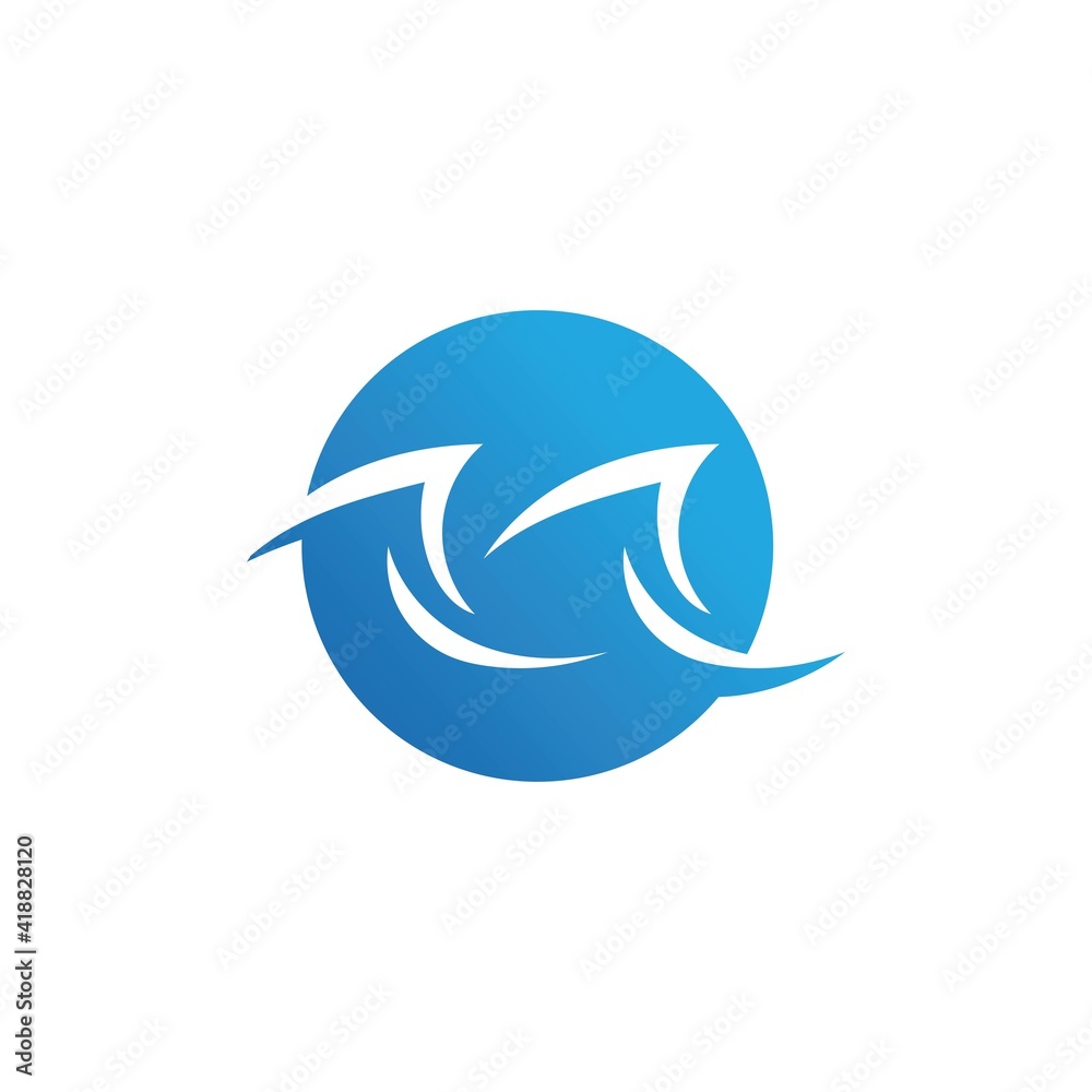 Water wave icon vector Water wave icon vector