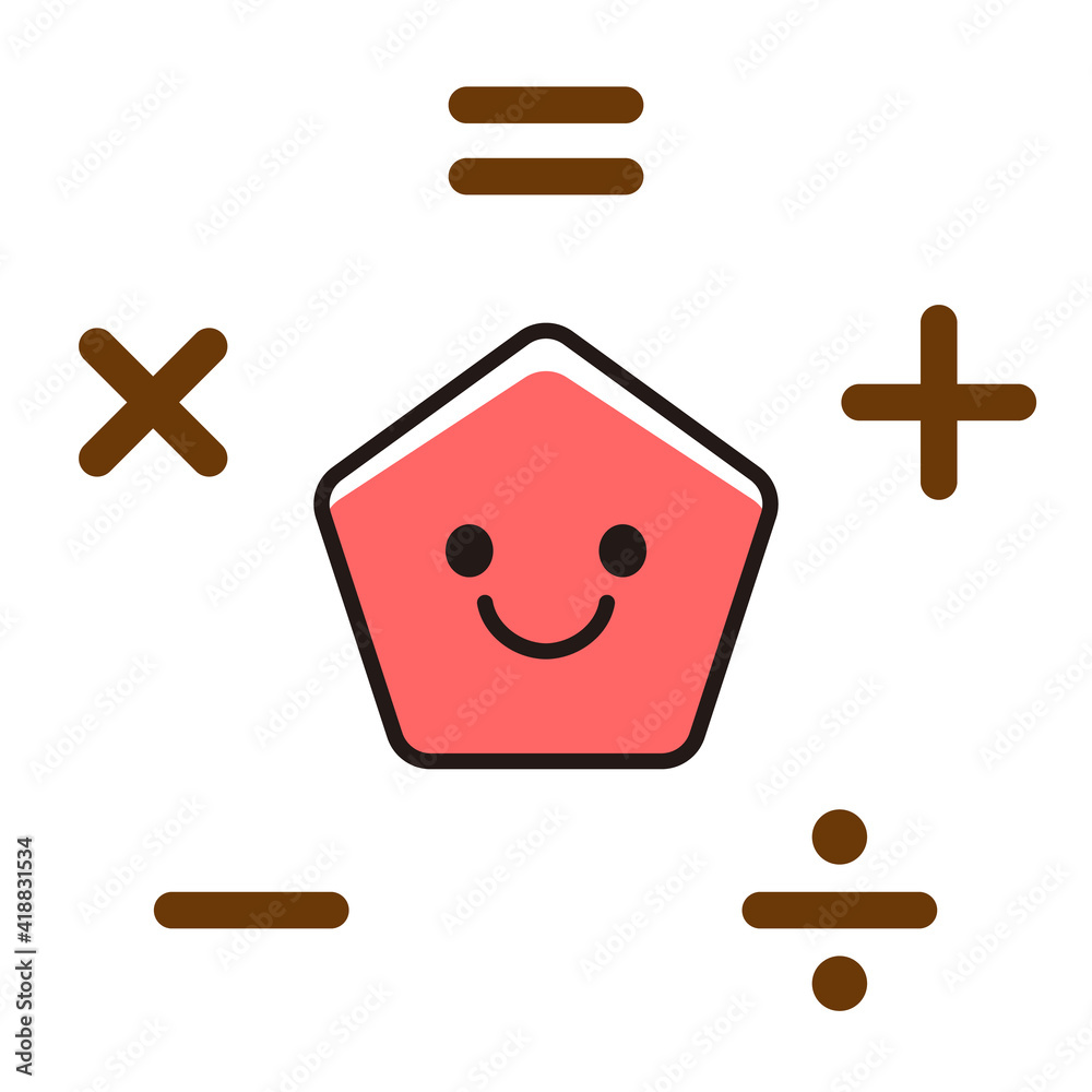 算数 記号 図形イラスト素材 五角形 Stock Vector Adobe Stock