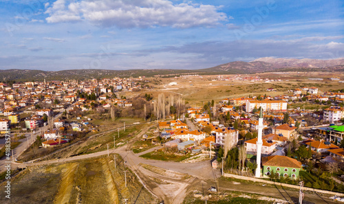 Top view over city Cavdir in the sunny day. Turkey photo