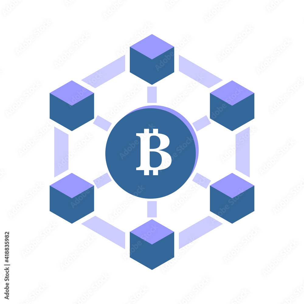 blockchain technology icon set vector sign symbol blockchain technology icon set vector sign symbol