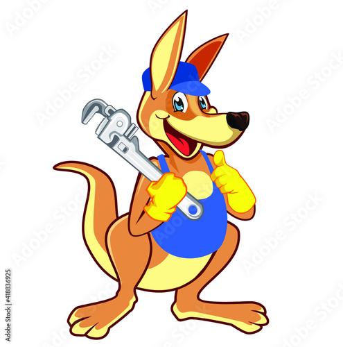 kangaroo animal cartoon in vector