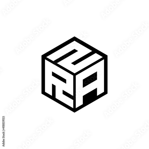 RAZ letter logo design with white background in illustrator, cube logo, vector logo, modern alphabet font overlap style. calligraphy designs for logo, Poster, Invitation, etc.
