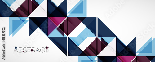 Set of vector triangle geometric backgrounds. Vector illustration for covers, banners, flyers and posters and other designs