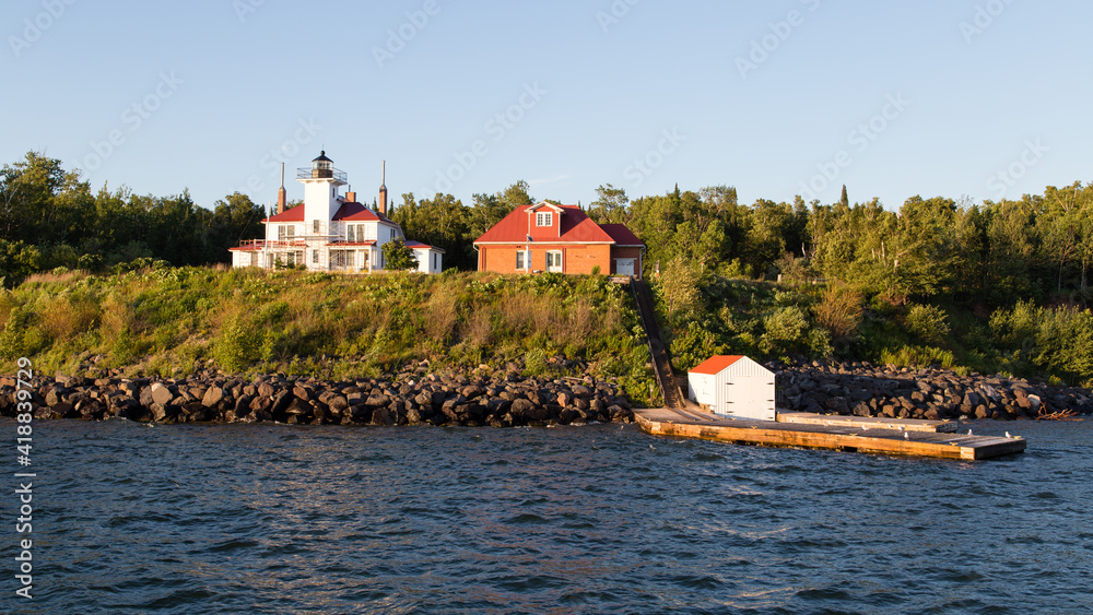 Raspberry Island Lighthouse in Wisconsin on Lake Superior in the Apostle Islands National Lakeshore Raspberry Island Lighthouse in Wisconsin on Lake Superior in the Apostle Islands National Lakeshore