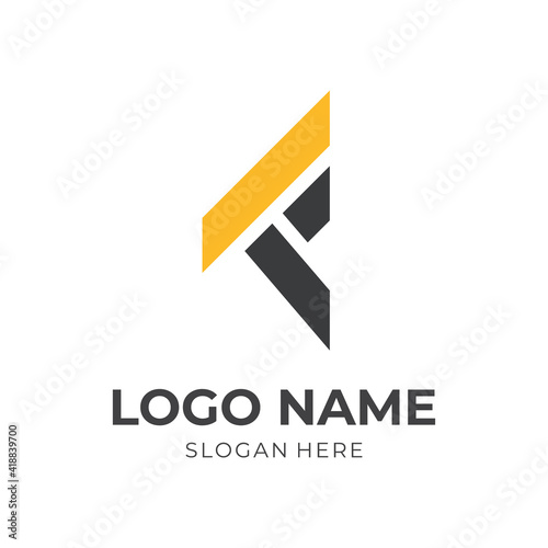 letter F logo vector with flat yellow and black color style Free Download letter F logo vector with flat yellow and black color style - GFXLoad