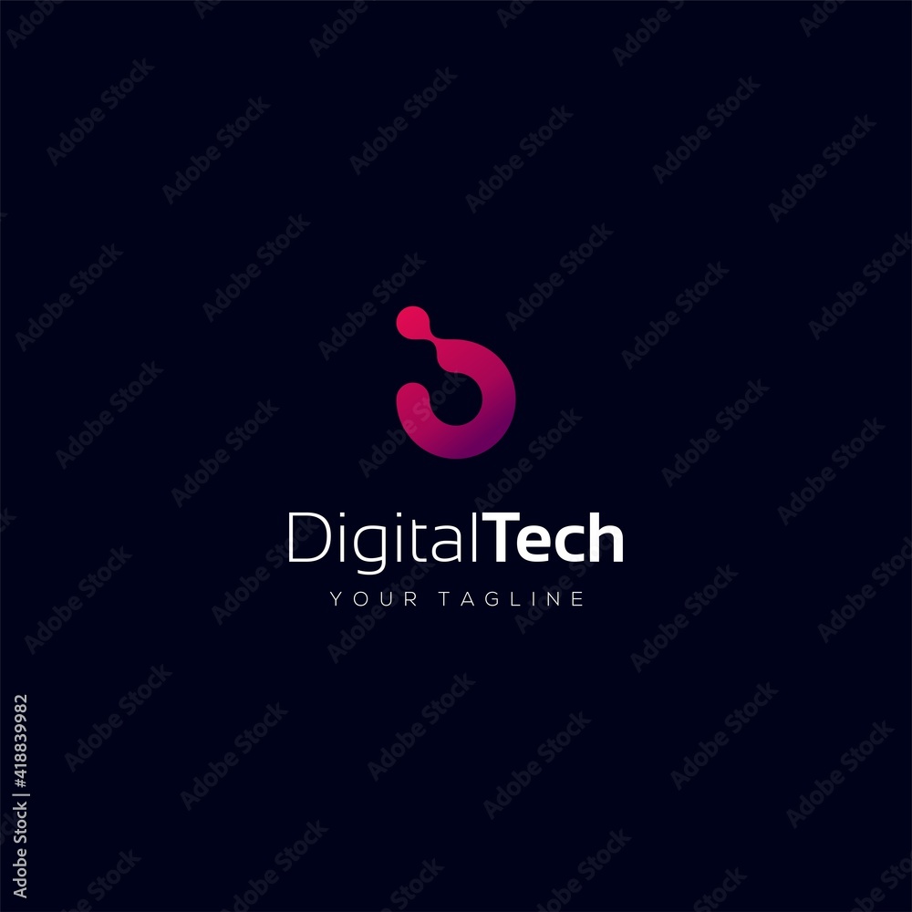 initial letter B round technology logo icon design abstract element initial letter B round technology logo icon design abstract element