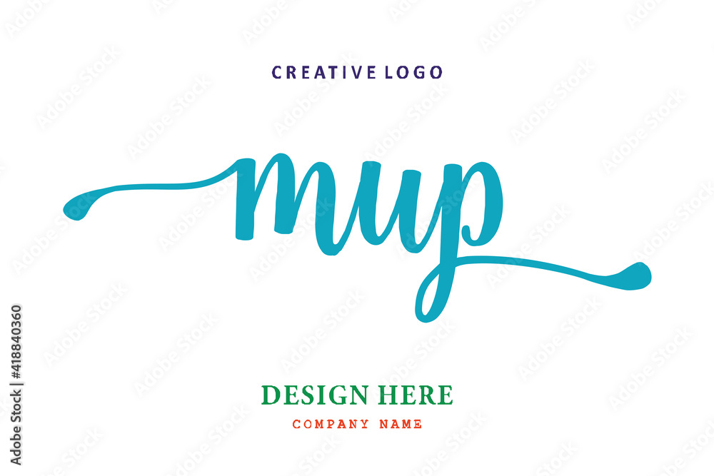 MUP lettering logo is simple, easy to understand and authoritative