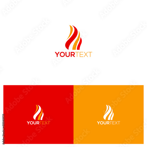 flame logo design vector fire icon template for business