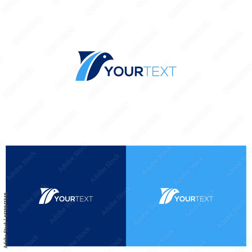 Obraz premium fly bird logo design icon vector template