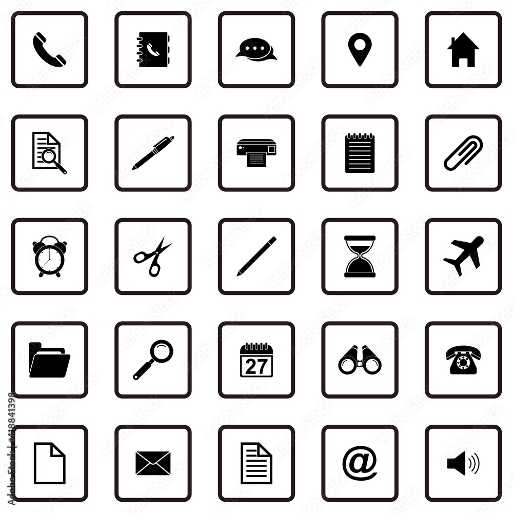 web icon set vector sign symbol
