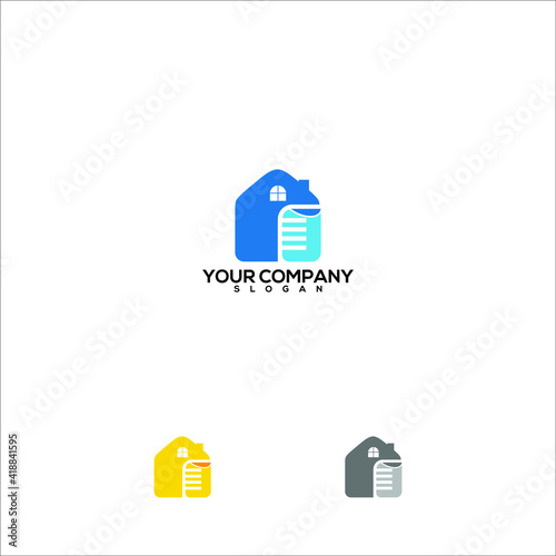 real estate logo flat house design vector icon template