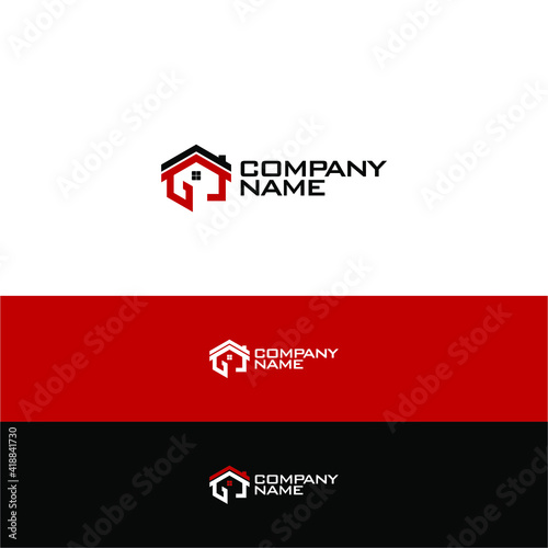 real estate logo flat house design vector icon template