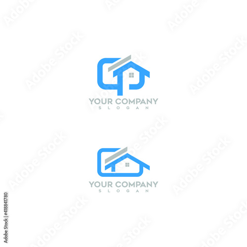 real estate logo flat house design vector icon template
