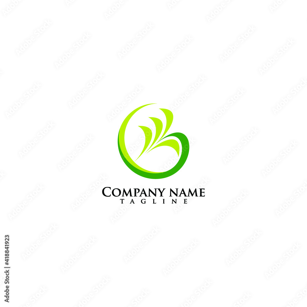 nature life logo icon design vector template