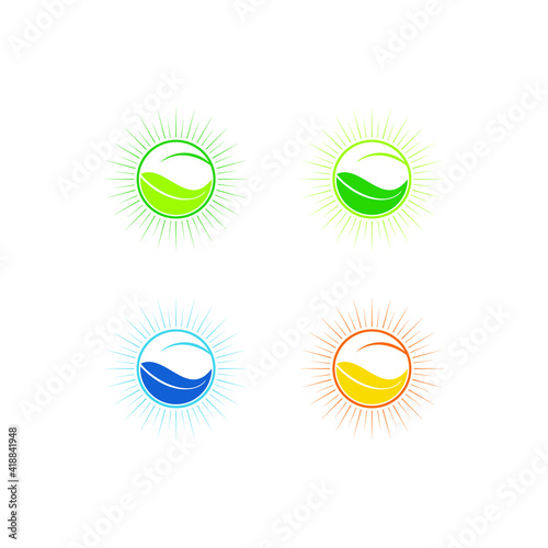 nature life logo icon design vector template