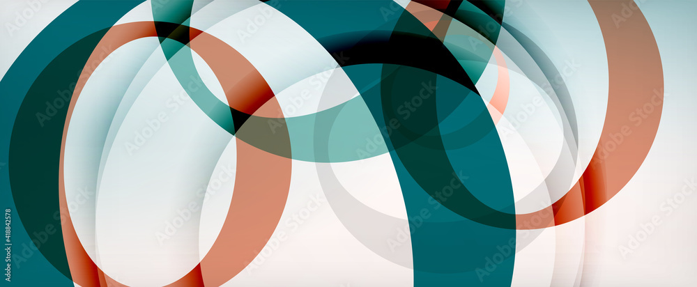 Ring geometric shapes, o letter repetition wallpaper. Abstract background for business or technology presentations, internet posters or web brochure covers Ring geometric shapes, o letter repetition wallpaper. Abstract background for business or technology presentations, internet posters or web brochure covers