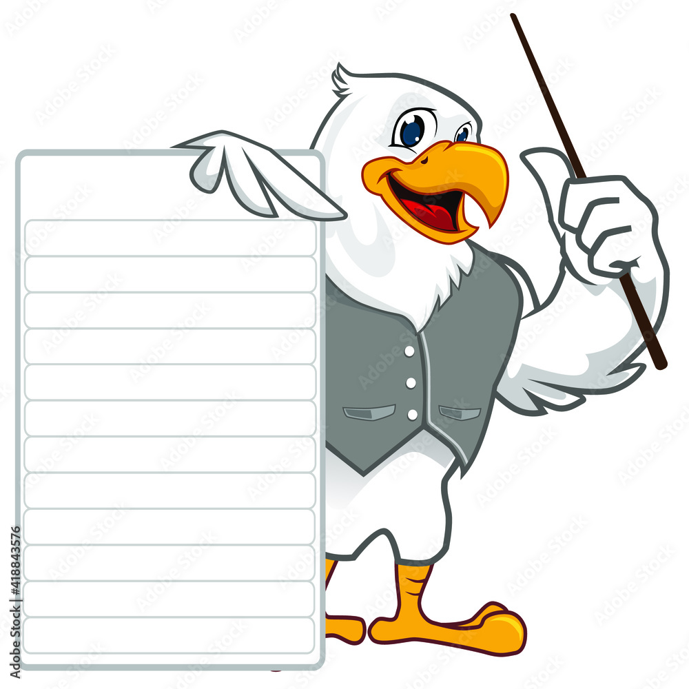 Obraz premium eagle mascot cartoon in vector
