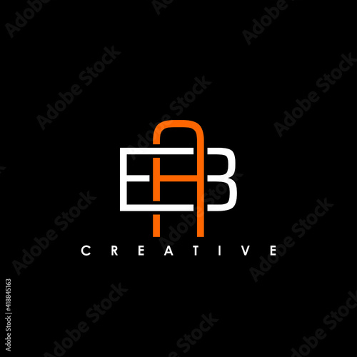 BA, AB Letter Initial Logo Design Template Vector Illustration