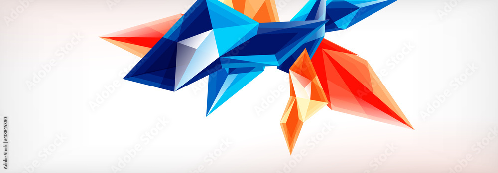 Vector 3d triangles and pyramids abstract background for business or technology presentations, internet posters or web brochure covers Vector 3d triangles and pyramids abstract background for business or technology presentations, internet posters or web brochure covers