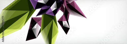 Vector 3d triangles and pyramids abstract background for business or technology presentations, internet posters or web brochure covers