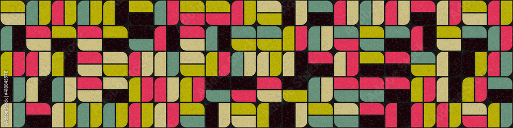 Abstract Geometric Pattern generative computational art illustration